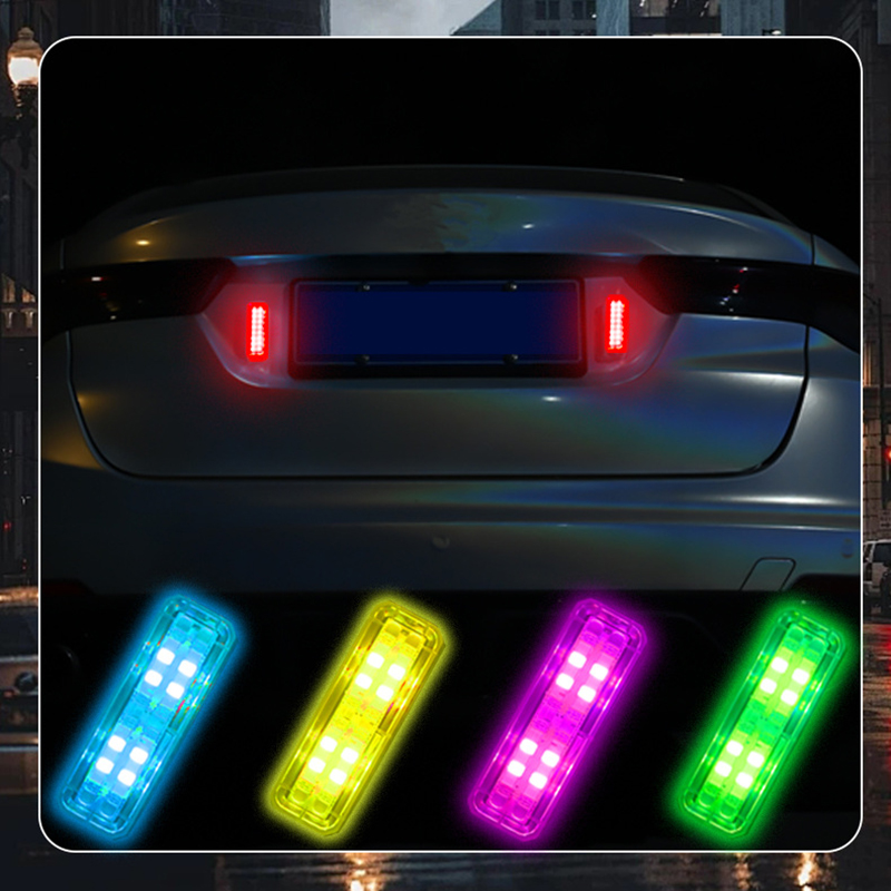 Sos Light Strobe - ยานยนต์ LED ไฟเตือนพลังงานแสงอาทิตย์รถจักรยานยนต์ Anti ด้านหลังไฟจักรยานกระพริบไฟตกแต่งไร้สาย