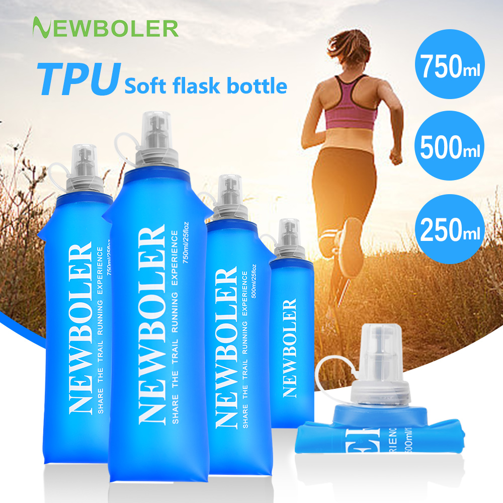 Water Bag Collapsible - ขวดน้ํา 750ML TPU พับขวดนุ่มขวดน้ํากีฬาถุงน้ําขวดน้ําพับได้วิ่งตั้งแคมป์เดินป่า