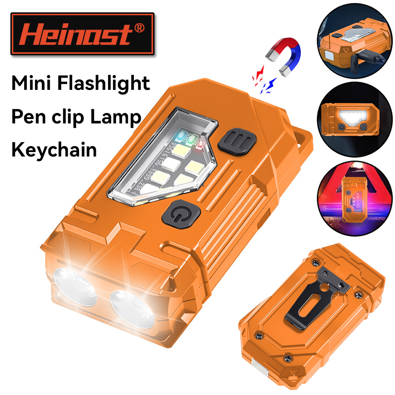 Fishing Kit Compact - พวงกุญแจมินิ EDC ไฟฉายแบบชาร์จไฟได้ไฟฉายแม่เหล็ก Super Bright Pocket