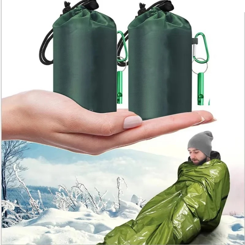 Bivy Bag Emergency - ถุงนอนฉุกเฉินแบบพกพา กันน้ำ สำหรับเดินป่า ตั้งแคมป์ อุปกรณ์กันหนาว ชุดปฐมพยาบาล