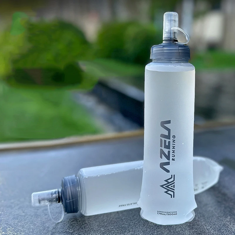 Water Bag Collapsible - 250ml 500ml ขวดน้ําพับขวดน้ํากีฬาขวดน้ํากระเป๋าพับวิ่งตั้งแคมป์เดินป่าแบบพกพาน้ําหนักเบา