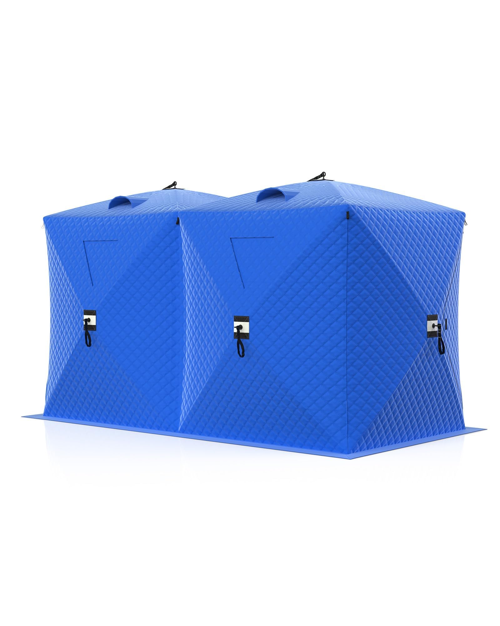 Emergency Mylar Tent - เต็นท์ตกปลาน้ำแข็งแบบป๊อปอัพทรงฮับ ป้องกันลมและให้ความอบอุ่น สำหรับ 1-8 คน สำหรับตั้งแคมป์ฤดูหนาวกลางแจ้ง