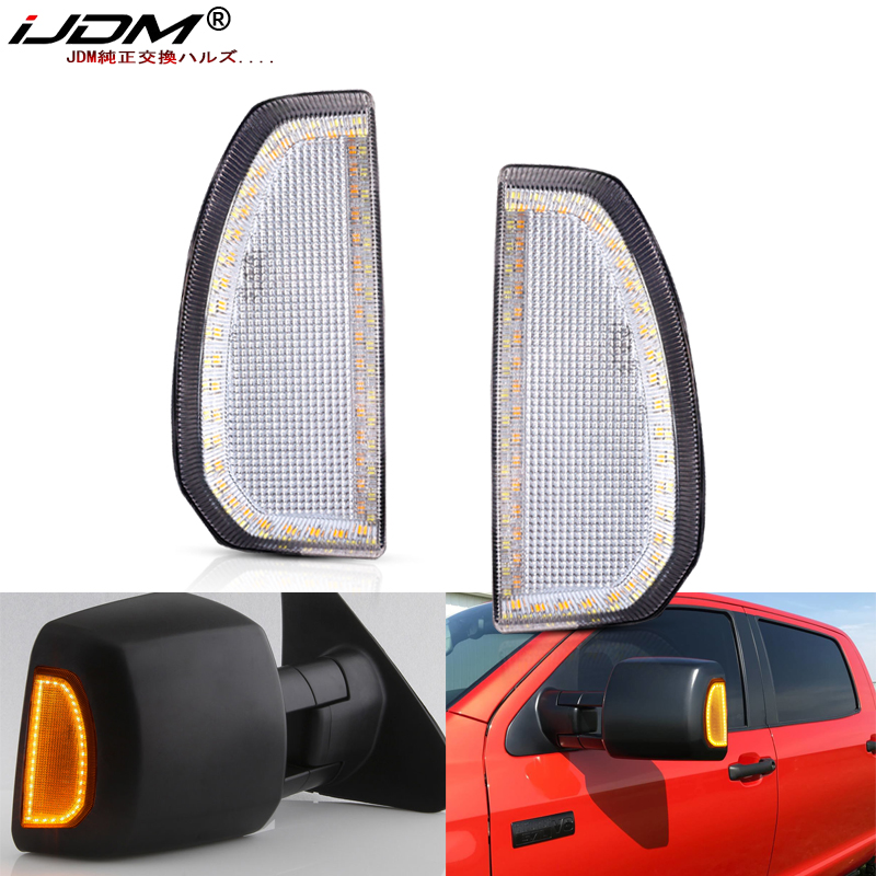Signal Panel Orange - ไฟเลี้ยว LED กระจกด้านข้างสำหรับ Toyota Tundra 2ชิ้น,