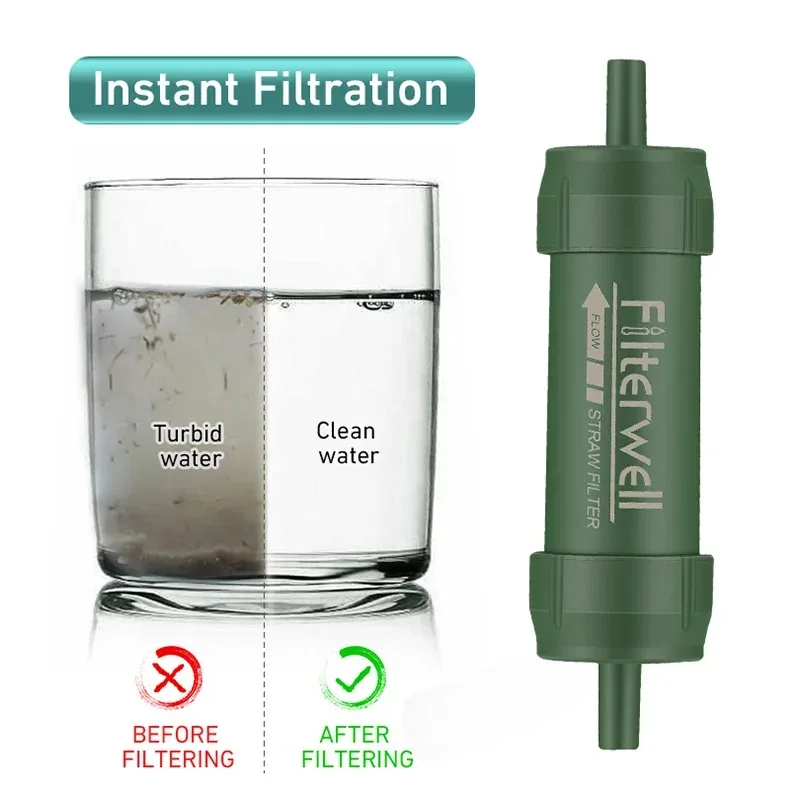 Water Purification Straw - 1PC กลางแจ้ง MINI เครื่องกรองน้ํา Straw Camping