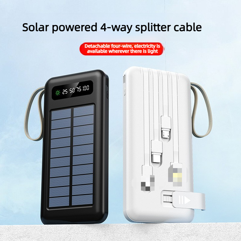 Solar Emergency Charger - แบตสำรองพลังงานแสงอาทิตย์ขนาดใหญ่ 10000/20000mAh สำหรับใช้งานกลางแจ้ง รองรับ iPhone และ