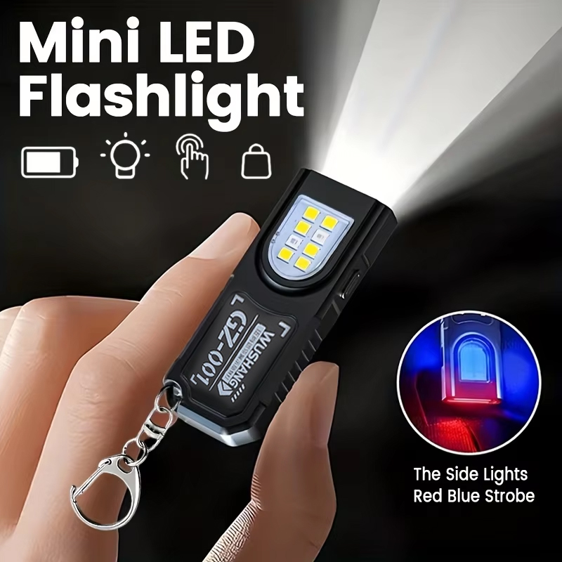 Fishing Kit Compact - ไฟฉายพวงกุญแจอเนกประสงค์ ชาร์จผ่าน USB ไฟฉายขนาดเล็กพร้อมไฟทำงานแบบ COB พวงกุญแจสำหรับตั้งแคมป์
