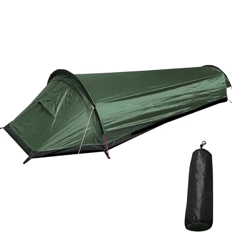 Emergency Mylar Tent - เต็นท์แคมป์ปิ้งสำหรับคนเดียว ถุงนอนกลางแจ้งน้ำหนักเบาพิเศษ เต็นท์ กระเป๋าเป้สะพายหลังกันน้ำความจุขนาดใหญ่ ผ้าคลุมเต็นท์