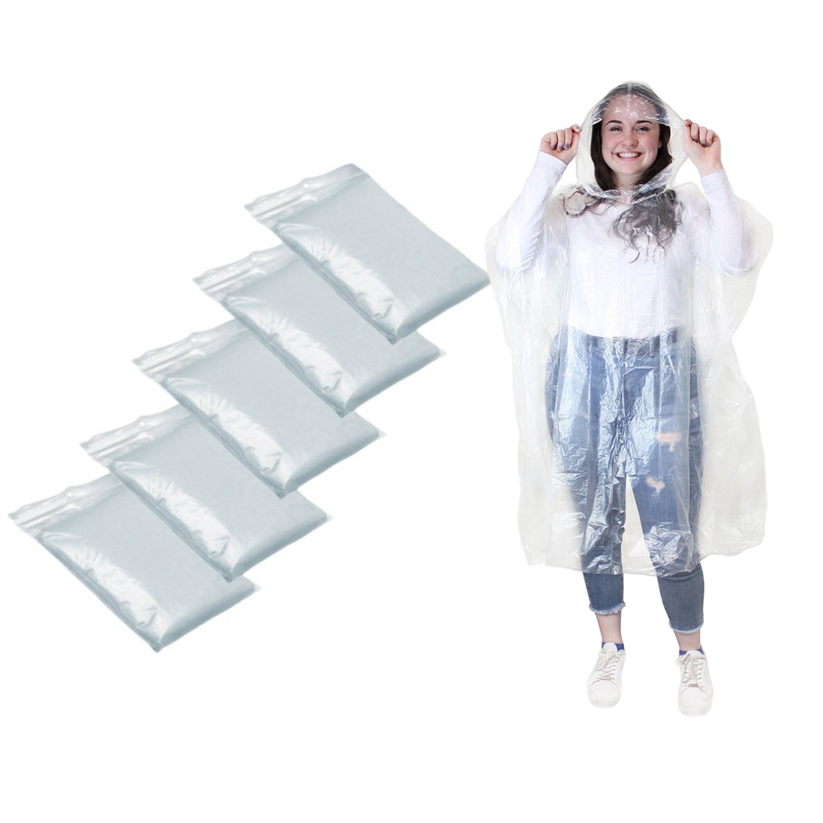 Emergency Poncho Rain - 12ชิ้นเสื้อกันฝนกันน้ำแบบใช้แล้วทิ้งเดินป่ากลางแจ้งภูเขาแบบพกพาโปร่งใสฉุกเฉินสำหรับผู้ใหญ่เสื้อกันฝน