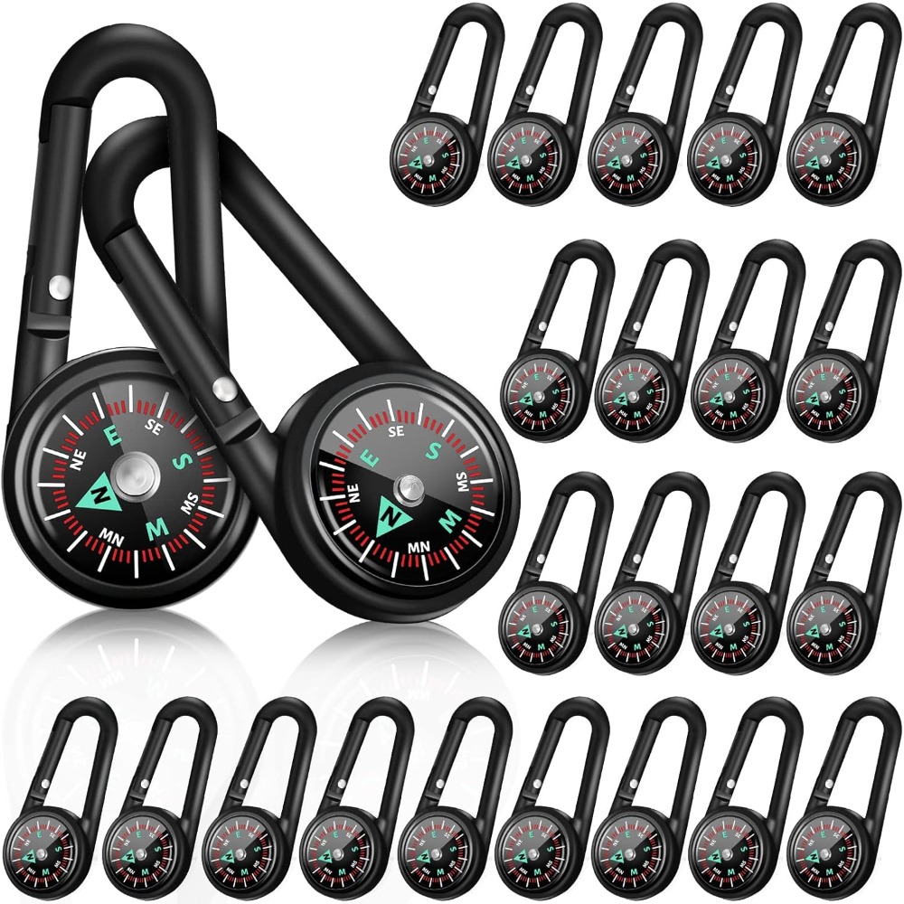 Compass Lensatic - 6-50 ชิ้นมินิแม่เหล็กเข็มทิศพวงกุญแจสำหรับเดินป่าตั้งแคมป์กลางแจ้งงานแต่งงานของชำร่วยวันเกิดการเดินทางทางทะเลของชำร่วยงานปาร์ตี้