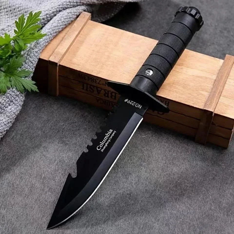 7CR17MOV มีดตรงสำหรับตั้งแคมป์ - Bushcraft Knife Fixed บทวิจารณ์และราคา