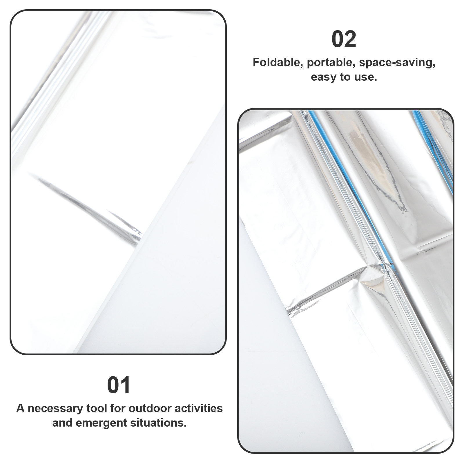 2 ชิ้นผ้าห่มอุ่นฉุกเฉินแบบพับไ - Survival Blanket Reflective บทวิจารณ์และราคา
