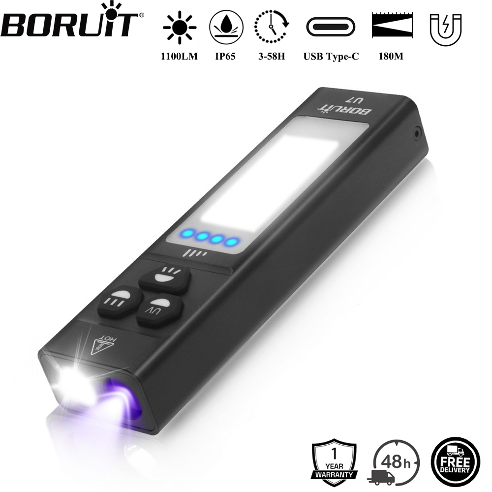 ไฟฉาย BORUiT U7 UV LED EDC 110 - Fishing Kit Compact บทวิจารณ์และราคา