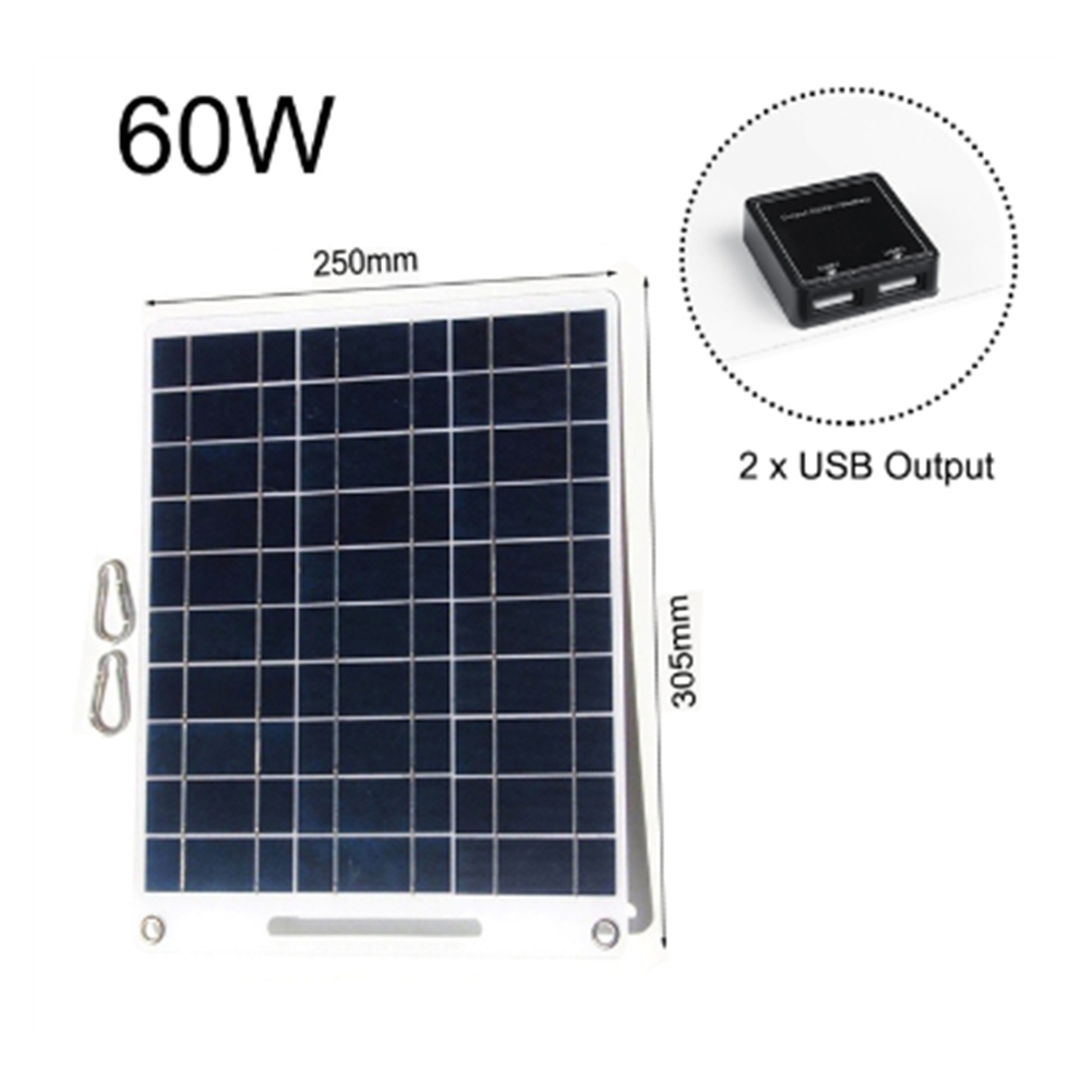 ใหม่ 60W แผงพลังงานแสงอาทิตย์แ - Solar Emergency Charger บทวิจารณ์และราคา