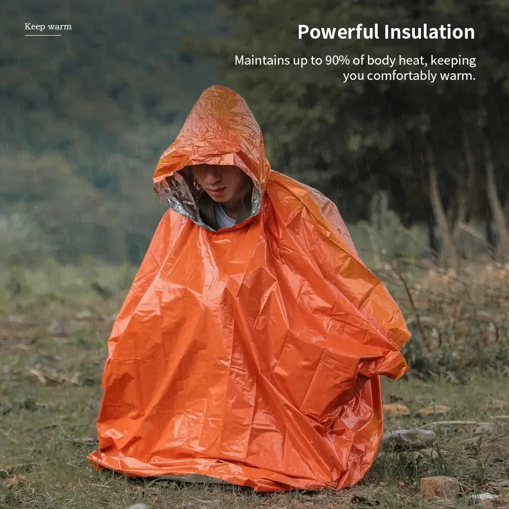 เสื้อกันฝนฉุกเฉิน Poncho ชุดกั - Emergency Poncho Rain บทวิจารณ์และราคา
