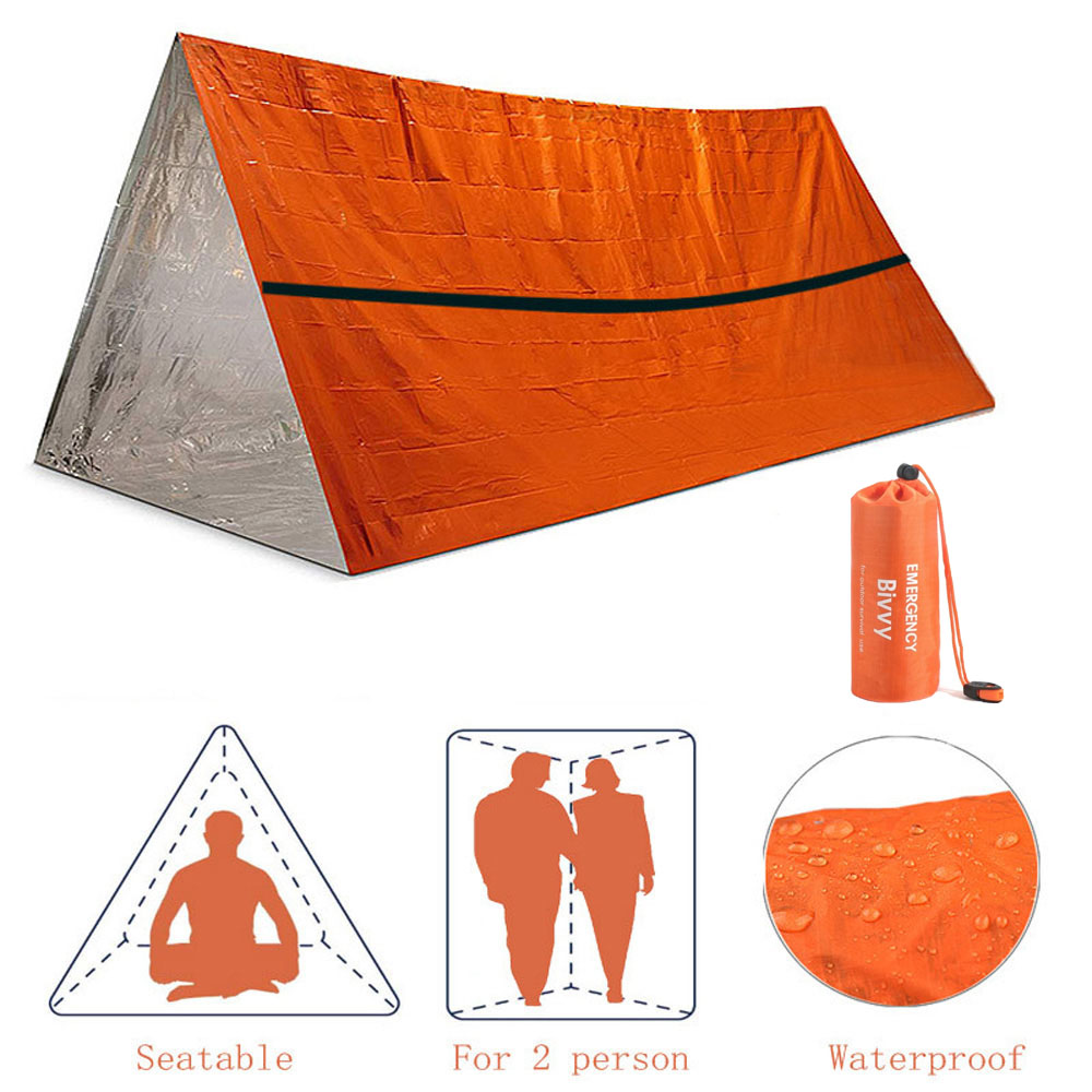 2 คนฉุกเฉิน Shelter Bivy Survi - Bivy Bag Emergency บทวิจารณ์และราคา