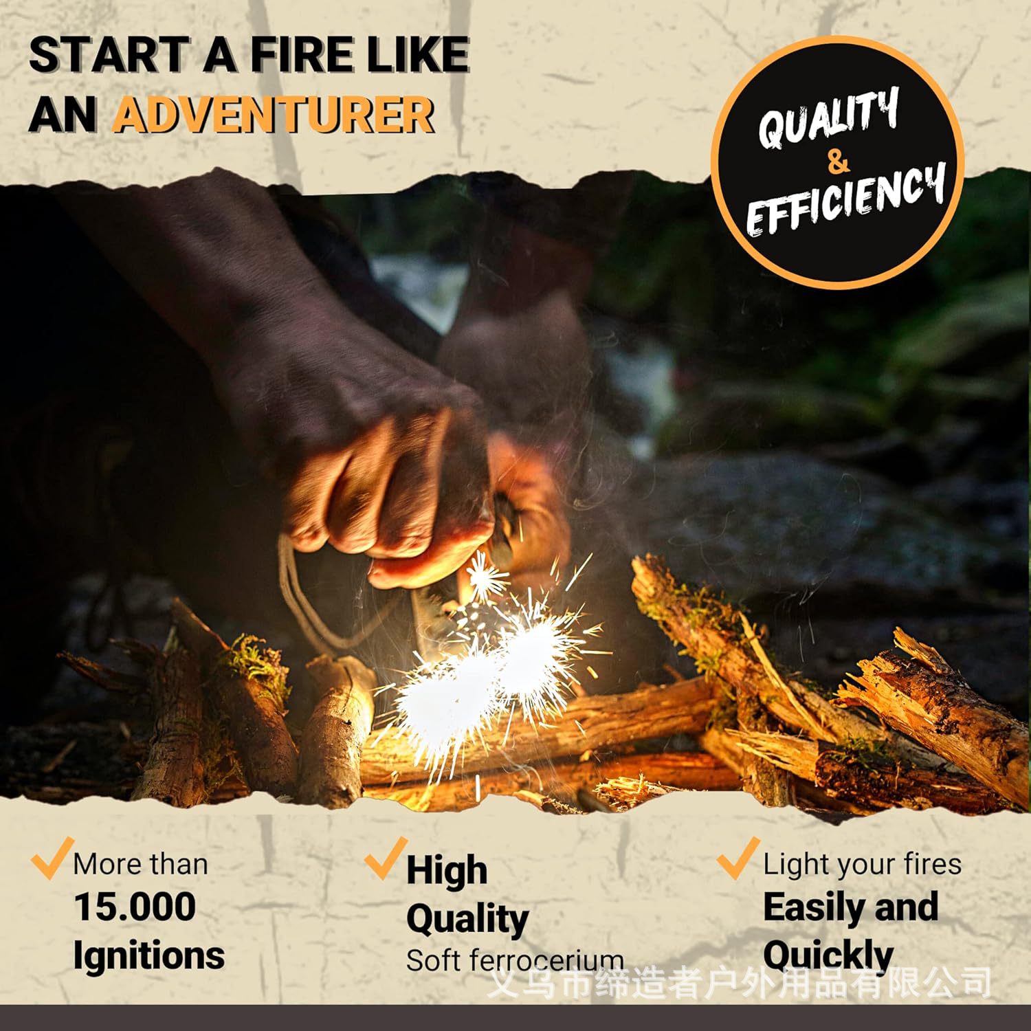 อุปกรณ์จุดไฟแบบพกพาสำหรับตั้งแ - Magnesium Fire Starter บทวิจารณ์และราคา