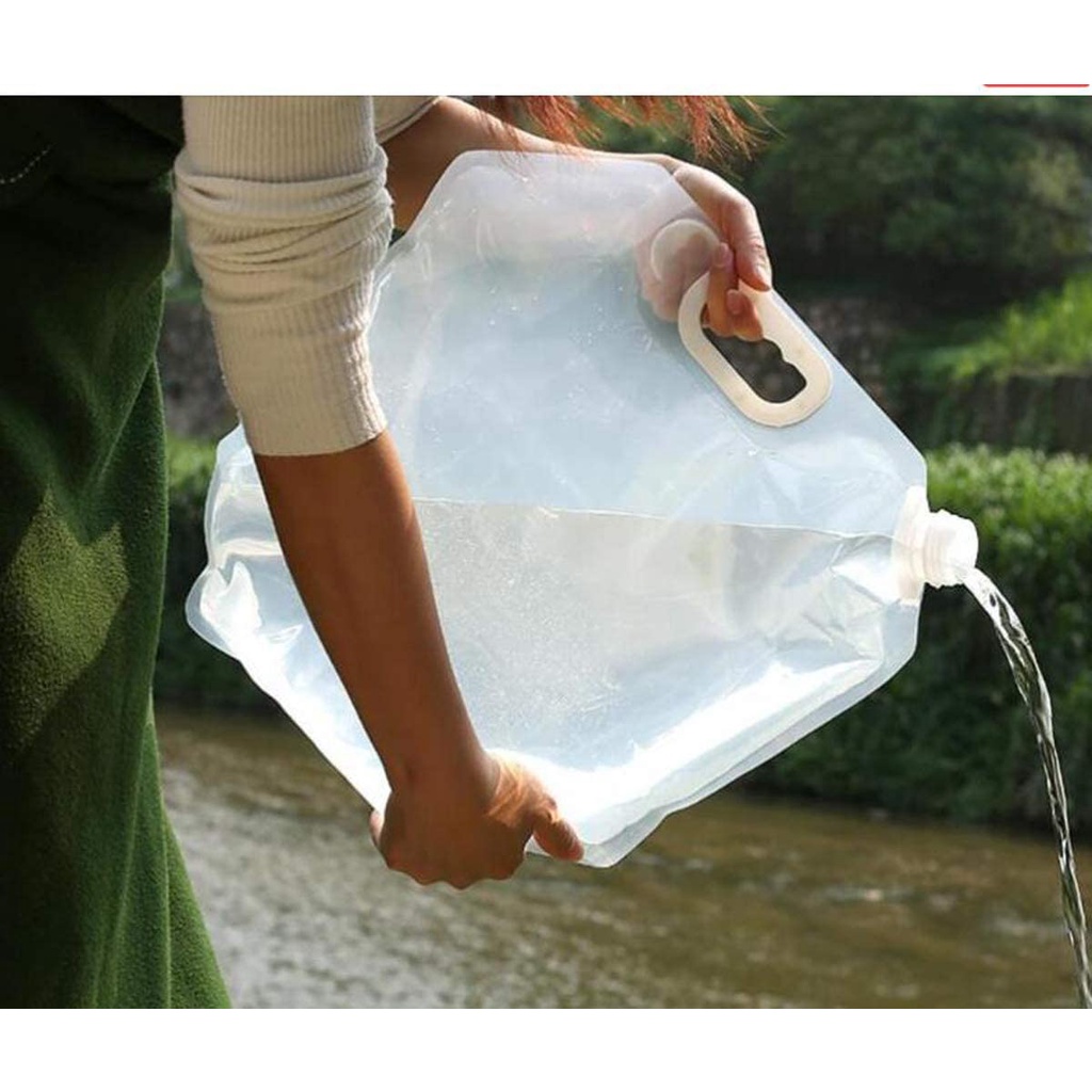ถังน้ำพับได้ 5 ลิตร 10 ลิตร  ถ - Water Bag Collapsible บทวิจารณ์และราคา