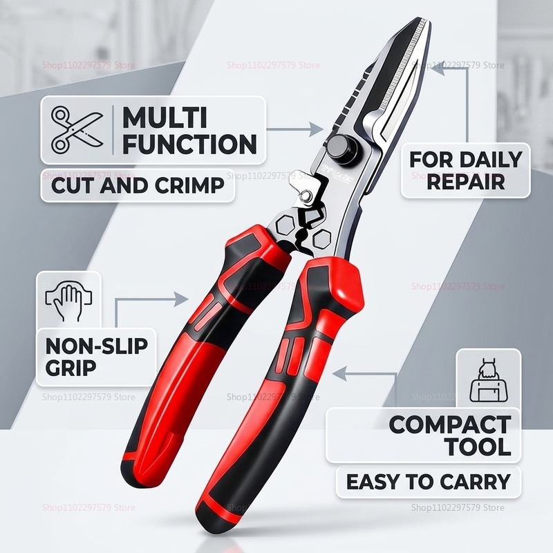 กรรไกรช่างไฟฟ้าอเนกประสงค์ ตัด - Multi Tool Plier บทวิจารณ์และราคา