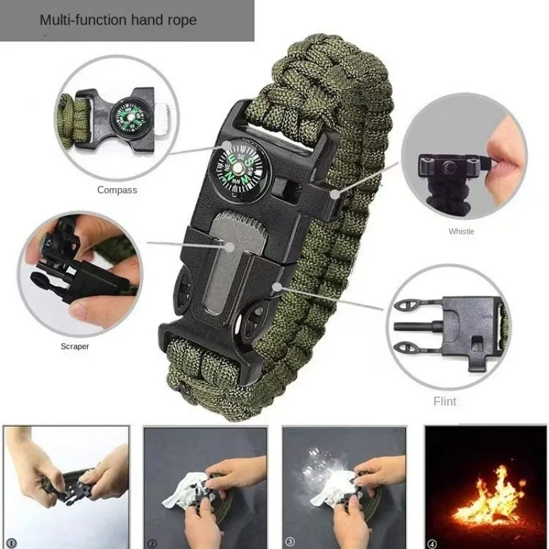 สร้อยข้อมือเข็มทิศห้าในหนึ่งพร - Fire Starting Kit บทวิจารณ์และราคา