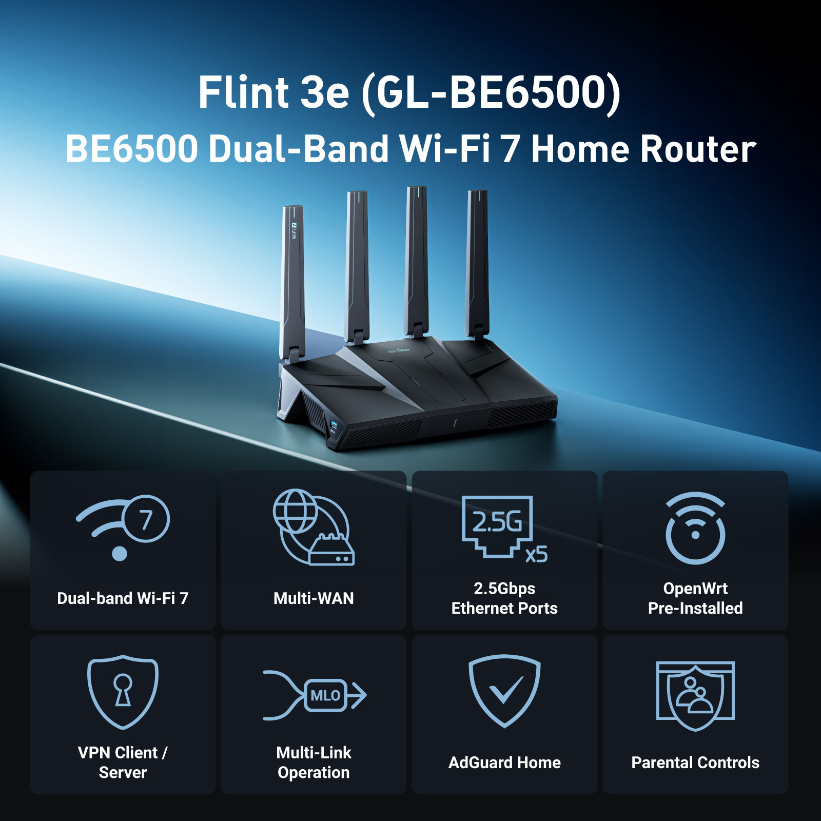 GL.iNet GL-BE6500 (Flint 3e) เ - Fire Starting Kit บทวิจารณ์และราคา
