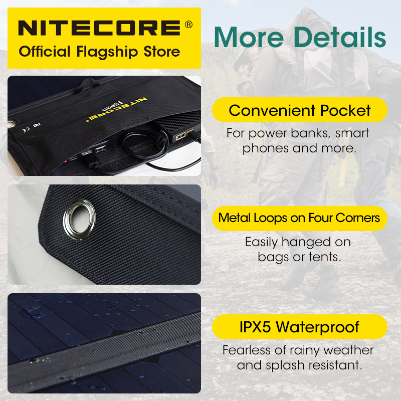NITECORE FSP30 30W แผงพลังงานแ - Solar Emergency Charger บทวิจารณ์และราคา